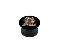 Root Revolution Funny Vegan Retro Plant Based Vegetarian PopSockets Adhesive PopGrip