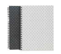 Root & Seed A5 Twin Pack Note Books - 1 x Black with White Spots and 1 x Grey with Black Spots