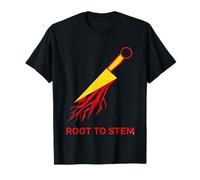 Root to Stem Geometric Culinary Knife Art T-Shirt