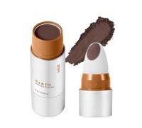 Root Touch Up Powder Dark Brown with Round Brush, Hairline Powder for Greys