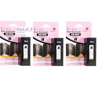 Root Touch Up Stick for Women & Men | Easy Hair Root Colour Touch Up for Grey Coverage, Long-Lasting Hair Colour with Magic Retouch, Natural & Quick Application (Dark Brown Pack of 3)