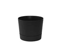Root & Vessel Cylinder Pot, Matte Black, 8.5"