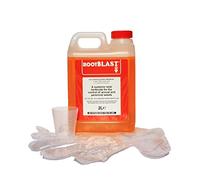 Rootblast Home & Garden Glyphosate Weedkiller | Commercial Strength Weed Killer | Treats up to 3332 sq.m | 2 x 1 Litre Bottle + Complimentary Measuring Cup & Gloves, White