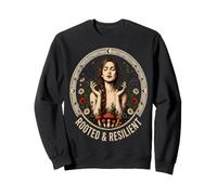 Rooted and Resilient Feminist Botanical Sweatshirt