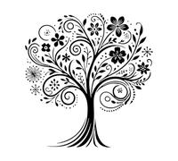 Rooted Celtic Tree of Life Logo Artwork Vinyl Wall Decals 67.2x70.1cm Art Decoration Black