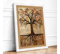Rooted Growth Botanical Framed Wall Art Print A4 (29.7×21cm) White, Wall Decor for Living Room, Bedroom, Office & Home, Ready to Hang, Art Gift