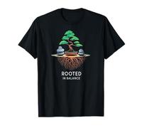 Rooted Harmony Bonsai Tree Zen Grounding Peace Focus T-Shirt