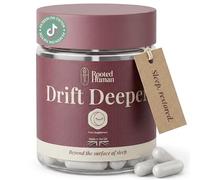 Rooted Human Drift Deeper Sleep Support Capsules - L-Theanine, Glycine, Ashwagandha, Lemon Balm, Reishi, Montmorency Cherry + Magnesium, Zinc & Vitamin B6 - 3 Capsules Daily (30 Day Serving)