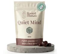 Rooted Human Quiet Mind - 5-HTP Sleep Gummies with Lemon Balm, Chamomile, Lavender & Montmorency Cherry - 30 Calming Bedtime Gummies for Women - Magnesium & Vitamin B6 - Vegan, Made in the UK