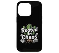 Rooted in Chaos Funny Cactus Gardener Graphic Case for iPhone 13 Pro