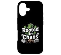 Rooted in Chaos Funny Cactus Gardener Graphic Case for iPhone 17