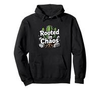 Rooted in Chaos Funny Cactus Gardener Graphic Pullover Hoodie