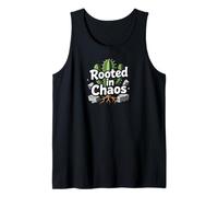 Rooted in Chaos Funny Cactus Gardener Graphic Tank Top