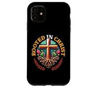 Rooted In Christ Christian Cross With Roots Christianity Case for iPhone 11