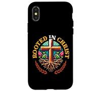 Rooted In Christ Christian Cross With Roots Christianity Case for iPhone X/XS