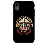 Rooted In Christ Christian Cross With Roots Christianity Case for iPhone XR