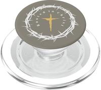 Rooted in Christ Christian Jesus Cross PopSockets PopGrip for MagSafe