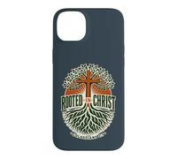 Rooted in Christ Colossians 2:7 Christian Faith Cross Tree Case for iPhone 14 Plus