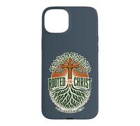 Rooted in Christ Colossians 2:7 Christian Faith Cross Tree Case for iPhone 15 Plus