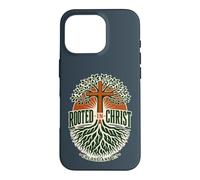 Rooted in Christ Colossians 2:7 Christian Faith Cross Tree Case for iPhone 16 Pro