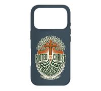 Rooted in Christ Colossians 2:7 Christian Faith Cross Tree Case for iPhone 17 Pro