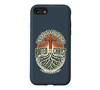 Rooted in Christ Colossians 2:7 Christian Faith Cross Tree Case for iPhone SE (2020) / 7/8