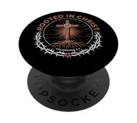 Rooted In Christ Colossians 2 7 Faith Christian Apparel PopSockets Adhesive PopGrip