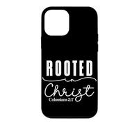 Rooted in Christ Colossians 2:7 Modern Typography Design Case for iPhone 12 mini