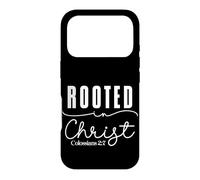 Rooted in Christ Colossians 2:7 Modern Typography Design Case for iPhone 17 Pro