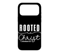 Rooted in Christ Colossians 2:7 Modern Typography Design Case for iPhone 17 Pro Max