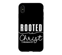 Rooted in Christ Colossians 2:7 Modern Typography Design Case for iPhone XS Max