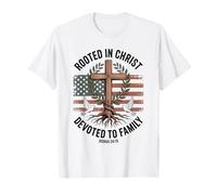 Rooted in Christ Devoted to Family Joshua 24 15 T-Shirt