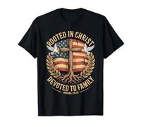 Rooted in Christ Devoted to Family Joshua 24 15 T-Shirt