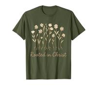 Rooted in Christ Flowers Christian Girl God Daughter Toddler T-Shirt