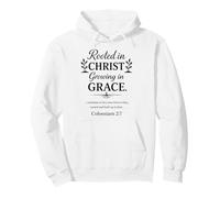 Rooted In Christ, Growing In Grace Christian Faith Gift Pullover Hoodie