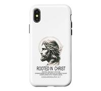 Rooted In Christ Jesus Christian Bible Verse Colossians Case for iPhone X/XS