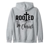 Rooted in Christ, Jesus Christianity, Faith Religion Zip Hoodie