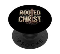 Rooted In Christ Jesus Cross Christian Faith PopSockets Adhesive PopGrip