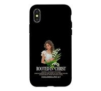 Rooted In Christ Lovely Lady & Lilly Christian Bible Verse Case for iPhone X/XS