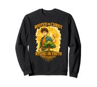 Rooted in Christ Rising in Faith | Colossians 2:7 Design Sweatshirt