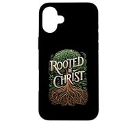 Rooted in Christ Shirt Tree Roots Faith Jesus Christian Case for iPhone 16 Plus