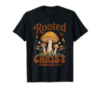 Rooted in Christ Spiritual Growth Botanical Illustration T-Shirt