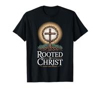 Rooted in Christ Tee Jesus Vintage Cross Christian T-Shirt