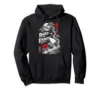 Rooted In Eternity Japanese Crane Moon Spirit Pullover Hoodie