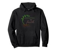 Rooted In Faith Inspirational Christian Design Pullover Hoodie