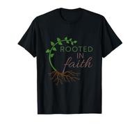 Rooted in Faith Inspirational Christian Design T-Shirt