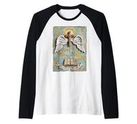 Rooted in God's Love Christ Cross Wings Bible Raglan Baseball Tee