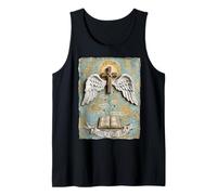 Rooted in God's Love Christ Cross Wings Bible Tank Top
