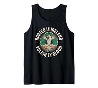 Rooted in Ireland Polish By Blood Eagle Shamrock Heritage Tank Top