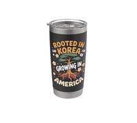 Rooted in Korea Growing in America Korean Pride Heritage Stainless Steel Insulated Tumbler